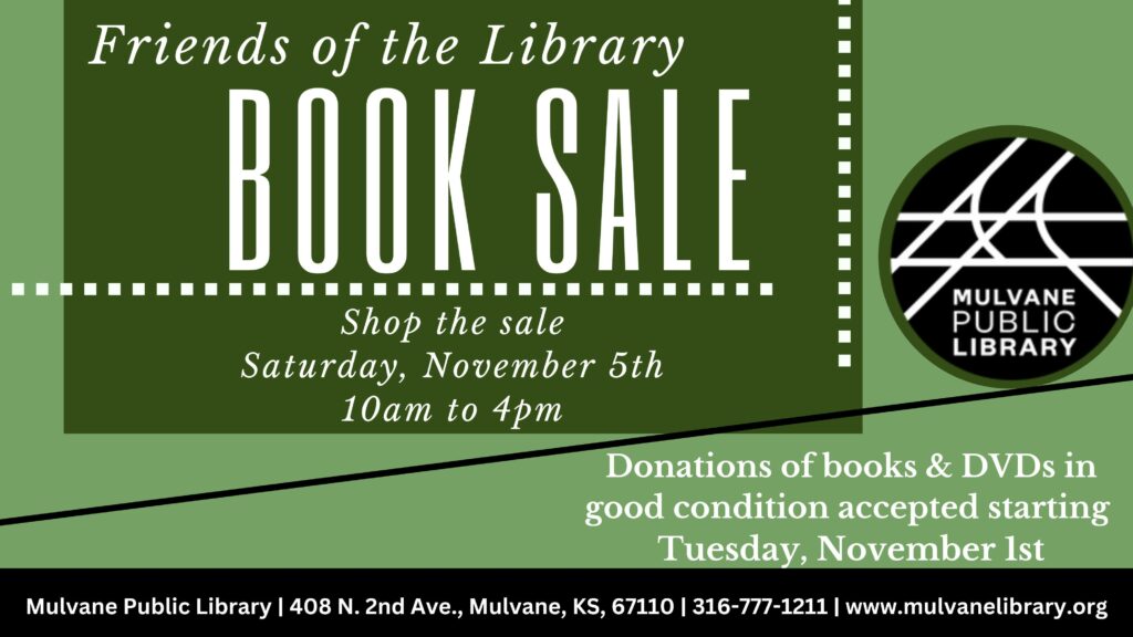 Friends of the Library Book Sale Mulvane Public Library